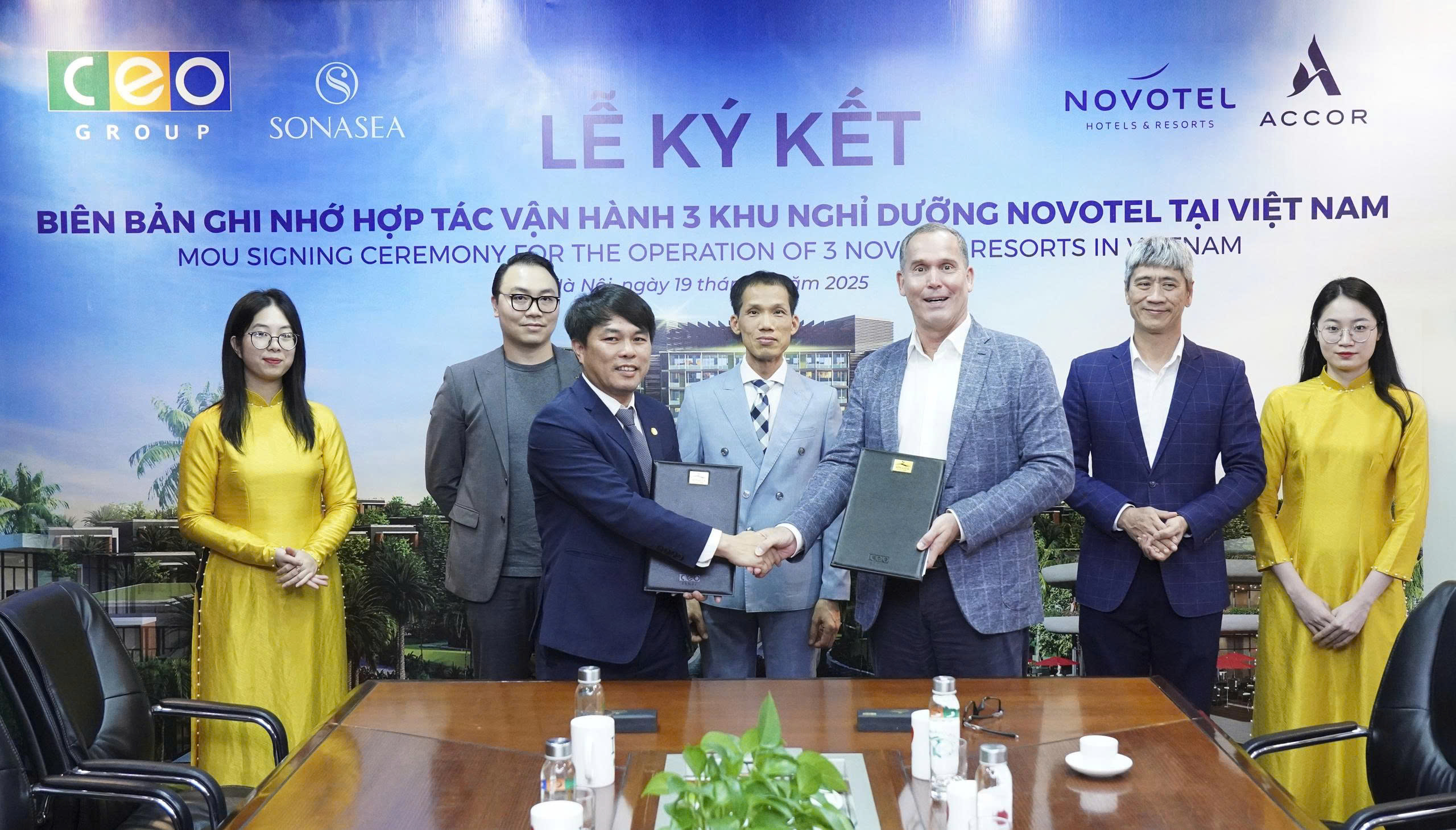 Tập đoàn CEO (CEO GROUP) và Tập đoàn ACCOR ký kết Biên bản ghi nhớ hợp tác vận hành chuỗi khu nghỉ dưỡng Novotel tại Việt Nam - Tập đoàn CEO